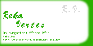 reka vertes business card