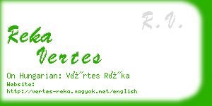 reka vertes business card